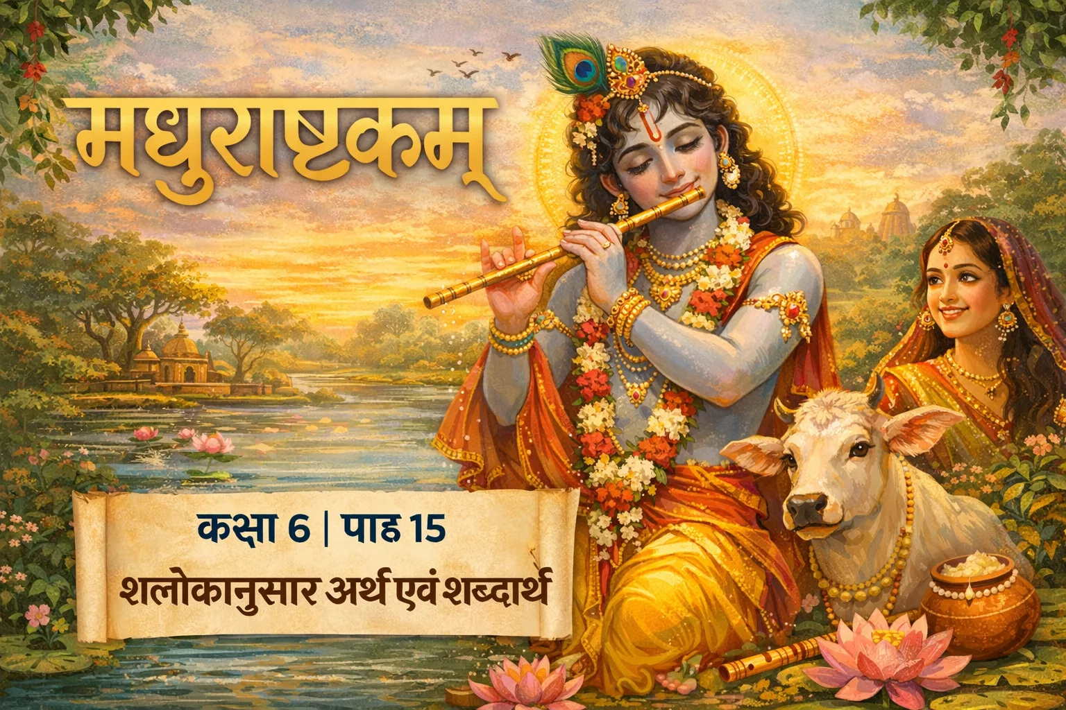 पाठ 15 माधवस्य प्रियम् अङ्गम् Hindi Class 6