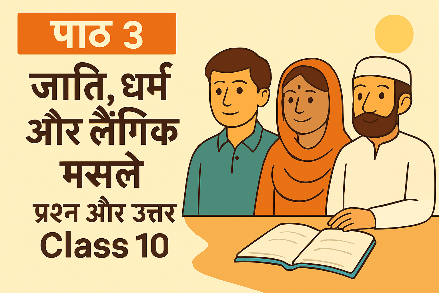 Jaati Dharm aur Laingik Masale Questions and Answers Class 10