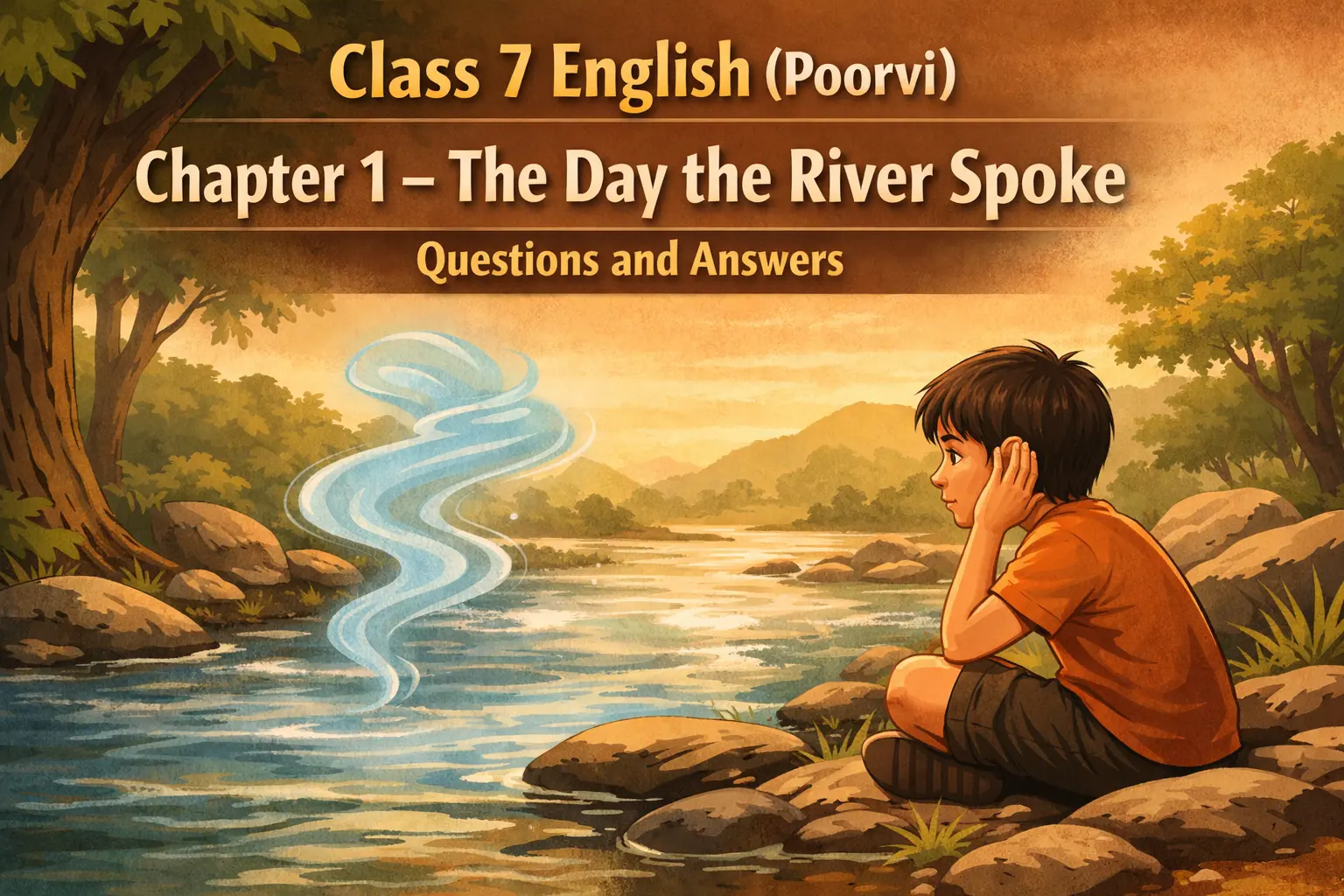 Class 7 English (Poorvi) Chapter- 1 The Day the River Spoke Updated NCERT New Syllabus Questions and Answers